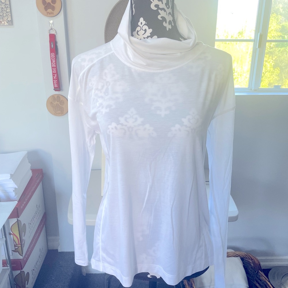 Lululemon, white, long sleeve, cotton, size 6